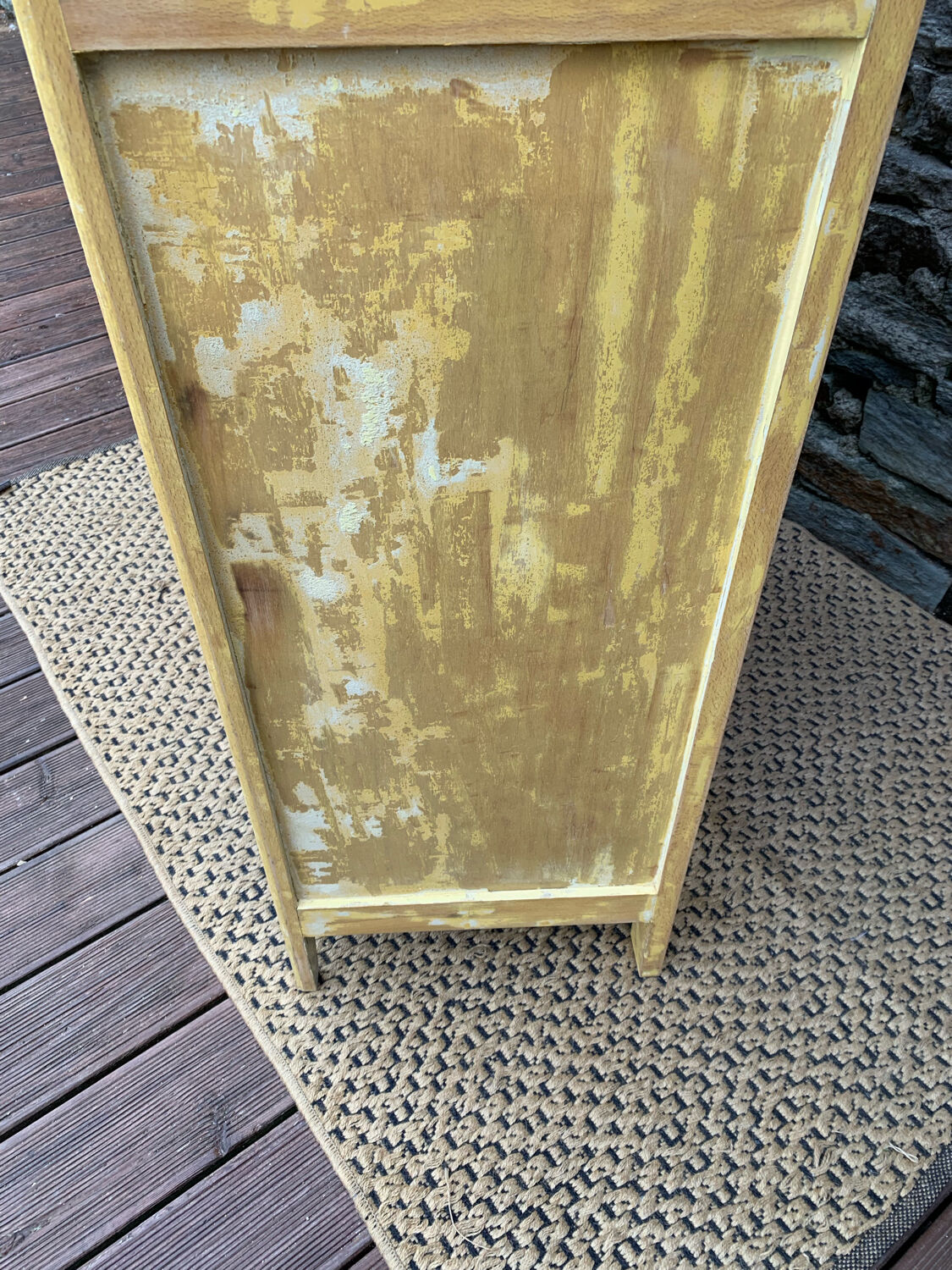 Parisian wardrobe in patinated wood