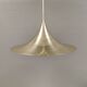 Golden semi hanging lamp, designed by bonderup & thorup Denmak 1974