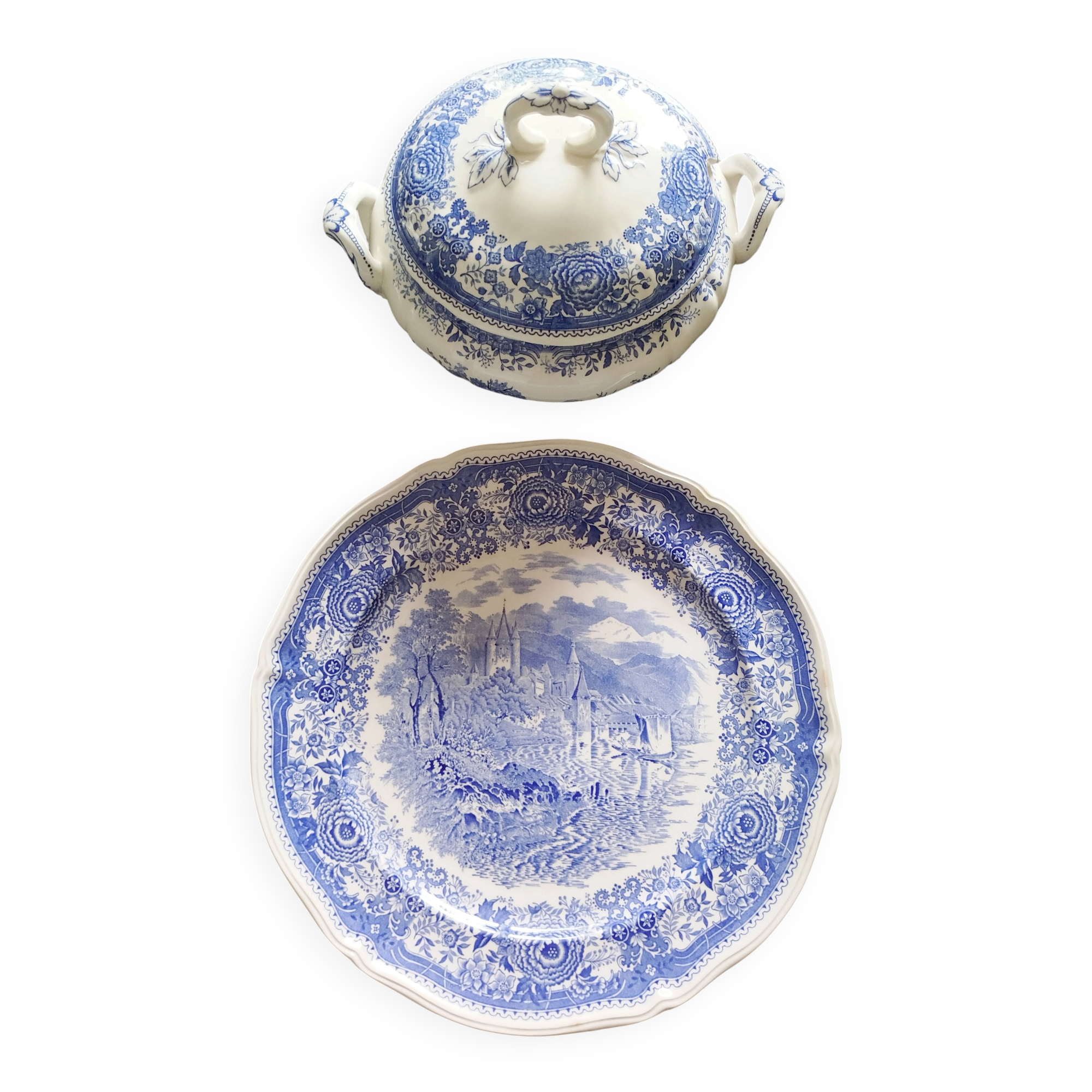 Soup tureen and dish Villeroy & Boch porcelain Burgenland edition