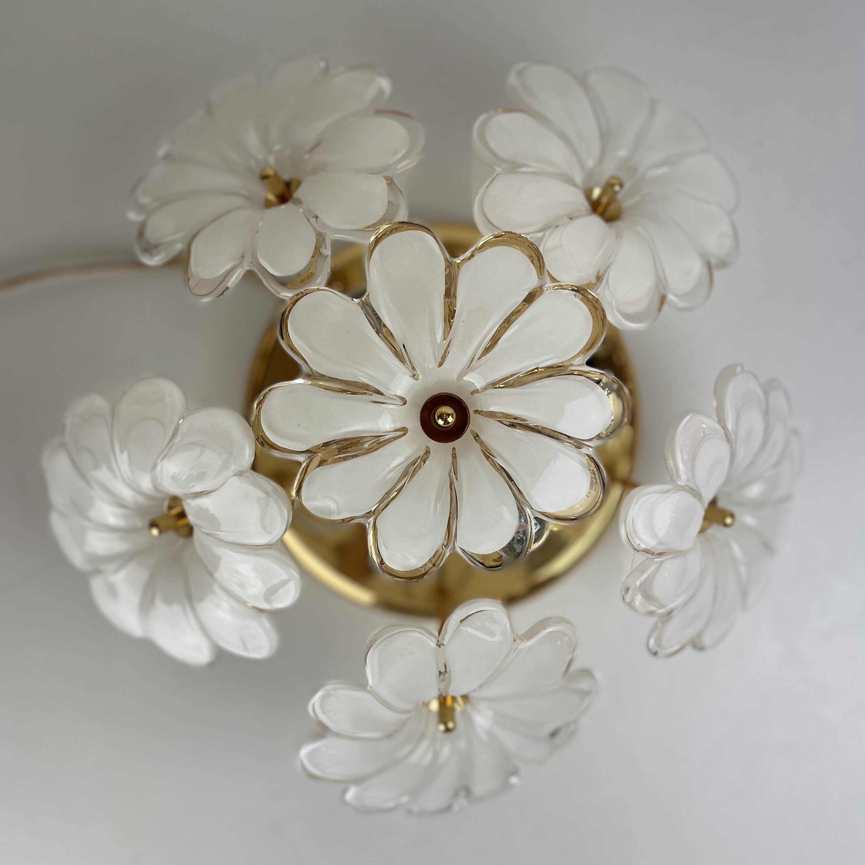 1980' Murano Flower Ceiling Light