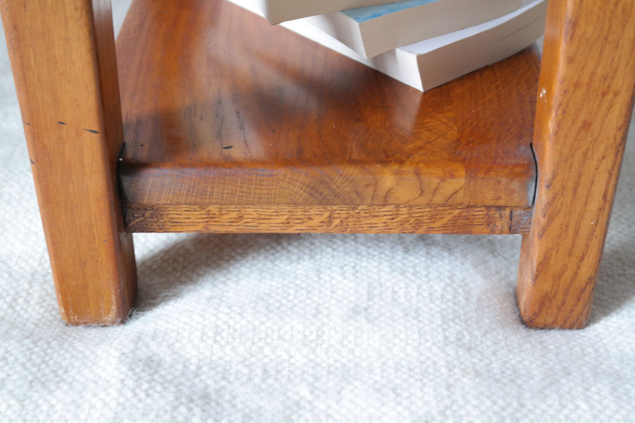 Vintage bedside table in solid oak