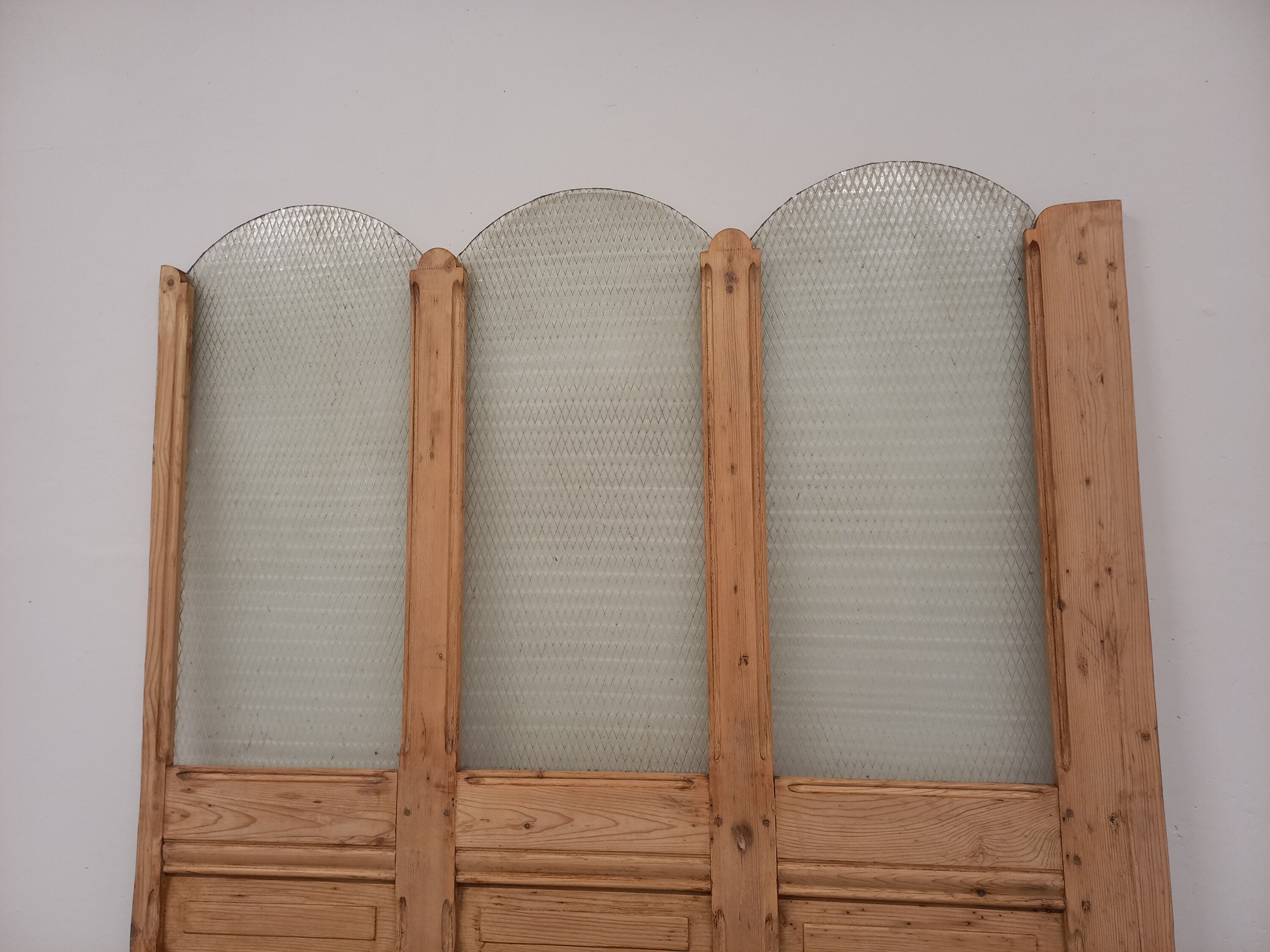 Partition in wood and glass 128 cm