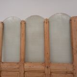 Partition in wood and glass 128 cm