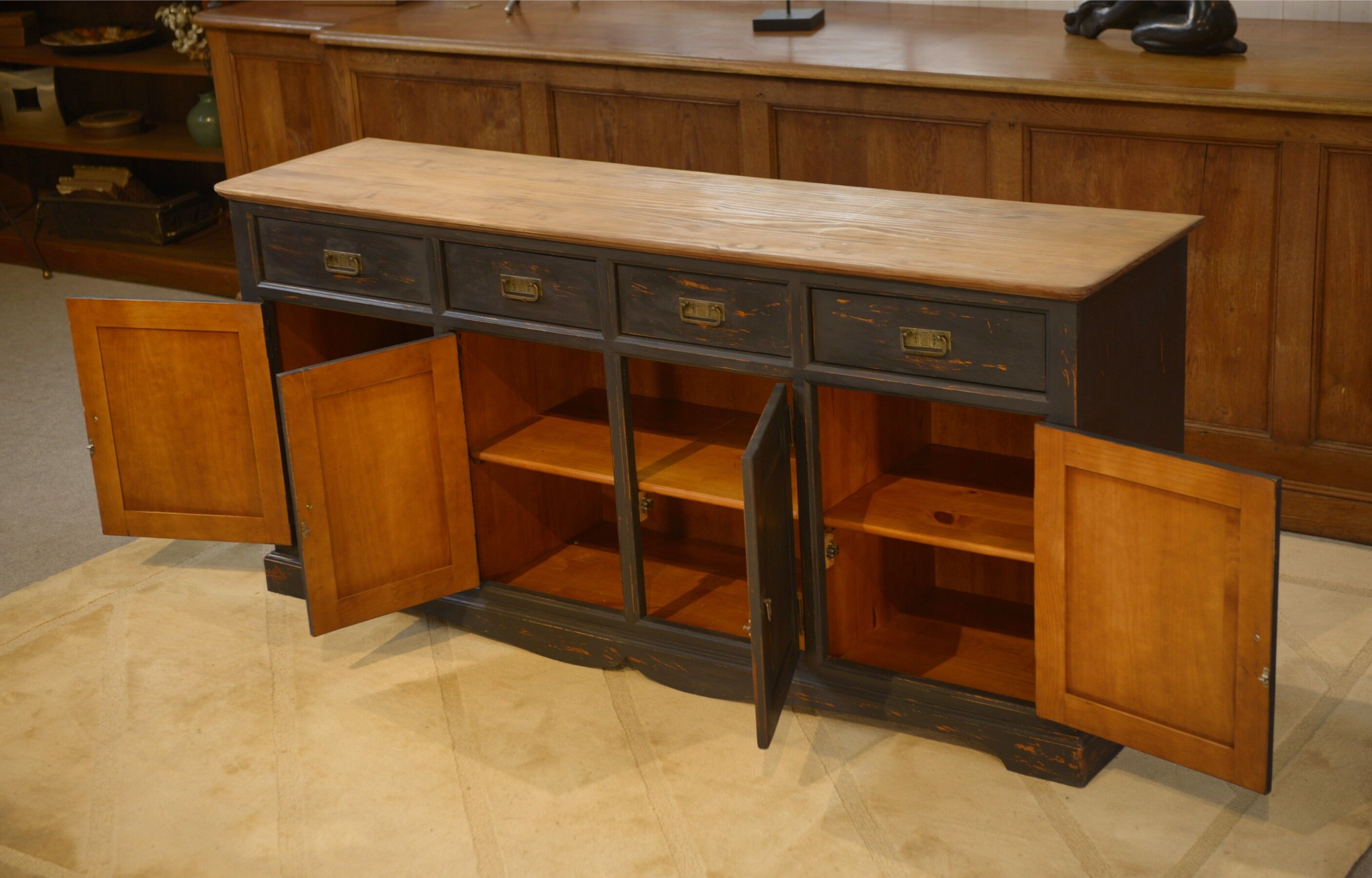 Slate-coloured sideboard 1960s