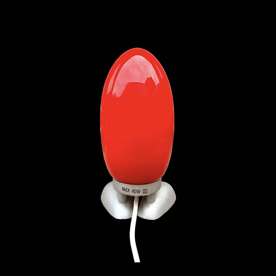 Vintage Fjörtön / Dino Egg red lamp - Tatsuo Konno for IKEA — 90s