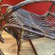 Vintage rocking chair, 60's, rattan and bamboo Rohé Noordwolde