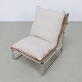 2x vintage lounge chair in chrome, 1970s new cussions