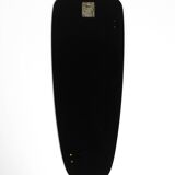 Large Mid Century wall mirror with extraordinary black glass frame