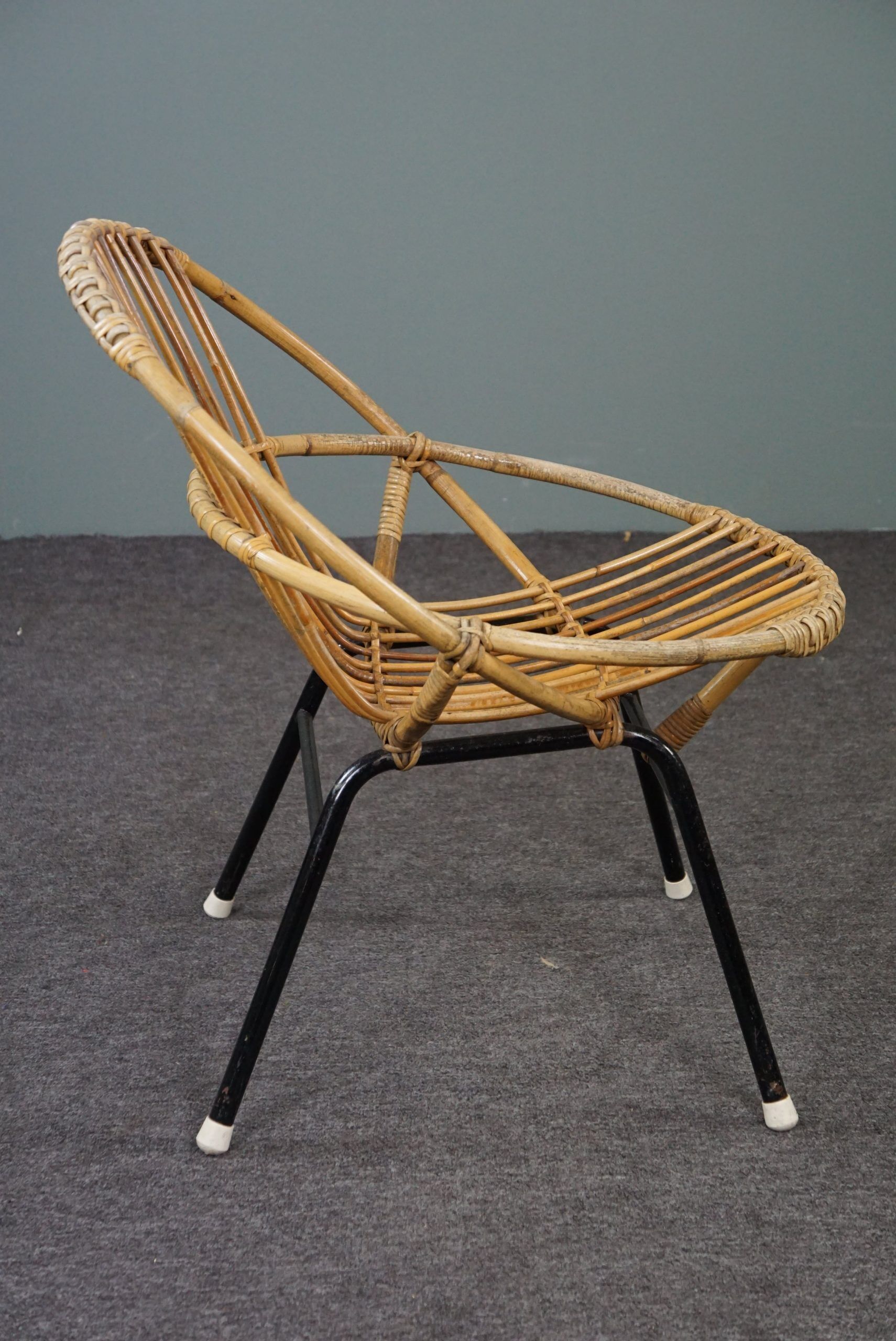 Rattan armchair Dutch Design 1960
