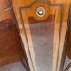 Satin wood sideboard, brass fittings — Mid-Century