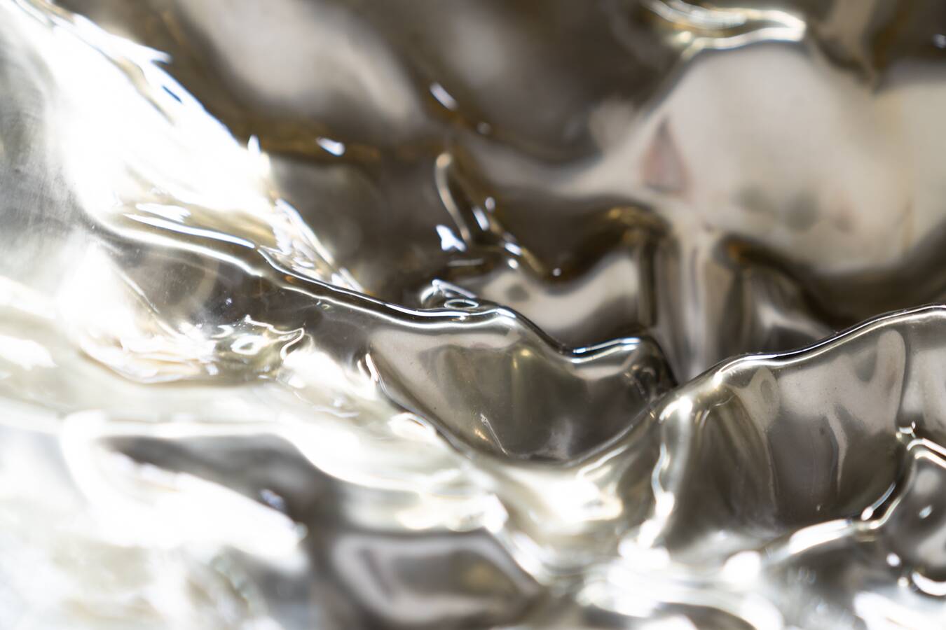 Table lamp or floor lamp in Murano glass, translucent, silver, by Carlo Nason, for Mazzega,