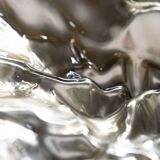 Lampe de table en verre de Murano, translucide, argent, par Carlo Nason, pour Mazzega,