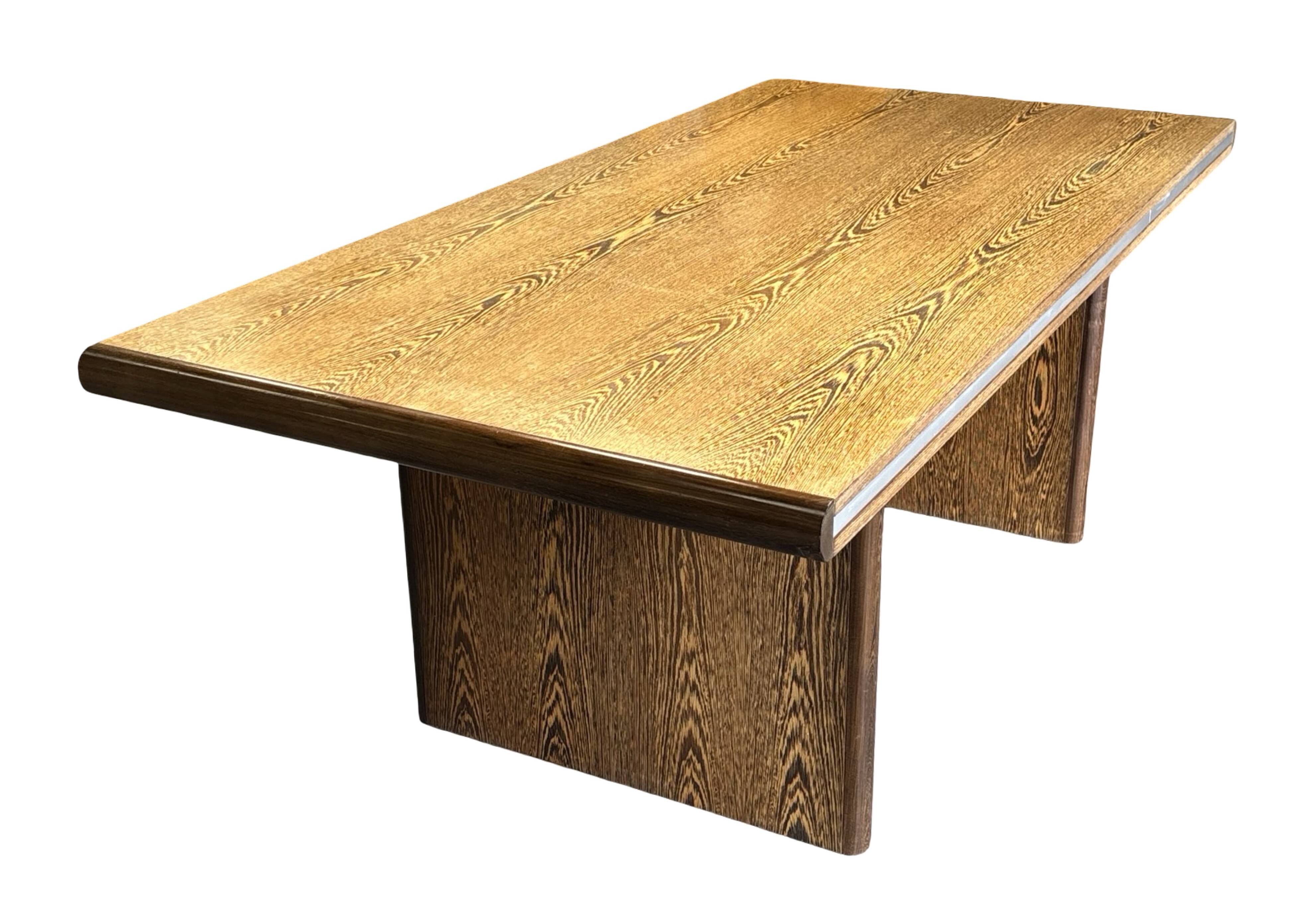 Vintage executive desk - large desk wenge 70s design