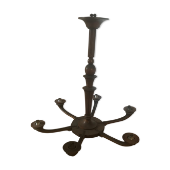 Wooden chandelier 6 arms