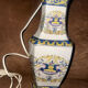 Vintage lamp base by Kelline in polychrome Chinese porcelain.