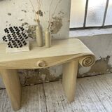 70s tropicalist rattan console