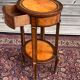 Salon Table In Marquetry Style Transition Period 19th