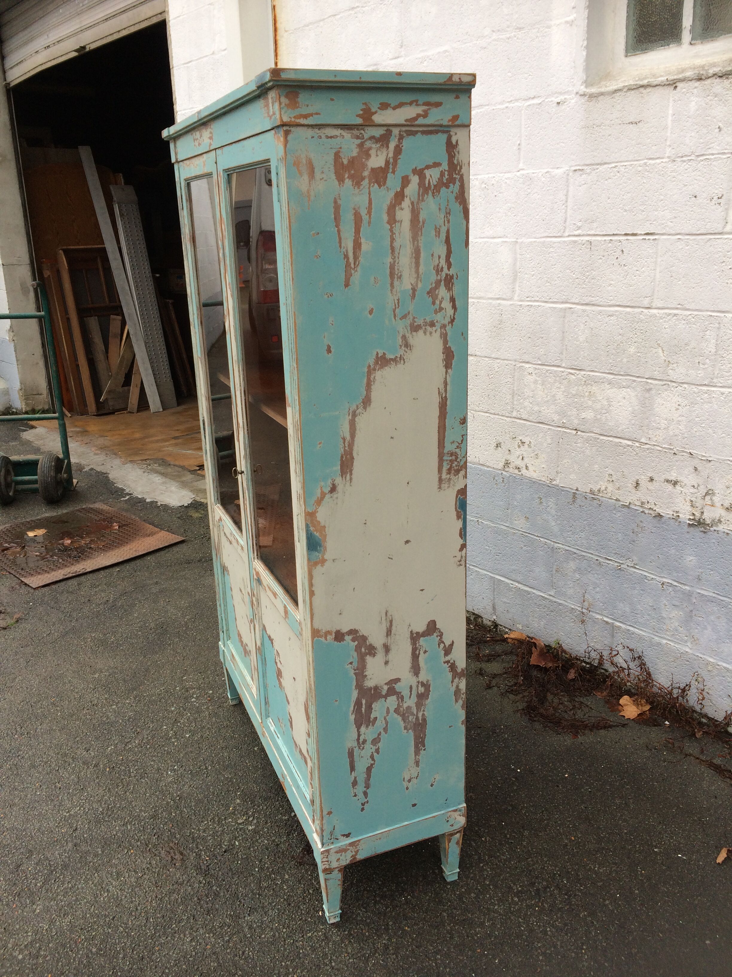 Old showcase beautiful patina