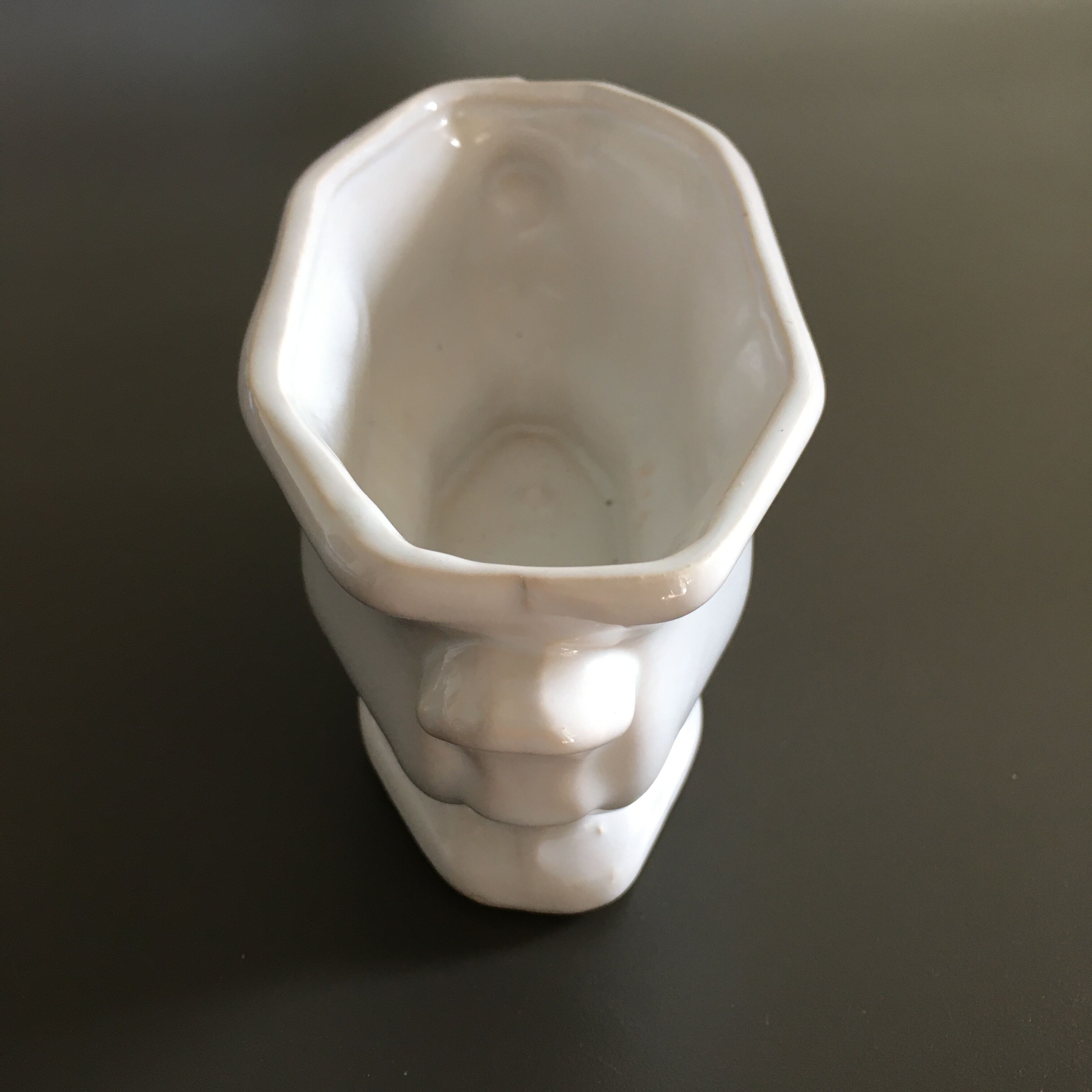 White earthenware planter