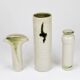Piet Knepper 3 studio vases in ceramic by Mobach, Netherlands, 1970s