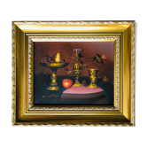 Oil on canvas: Still life with fruit