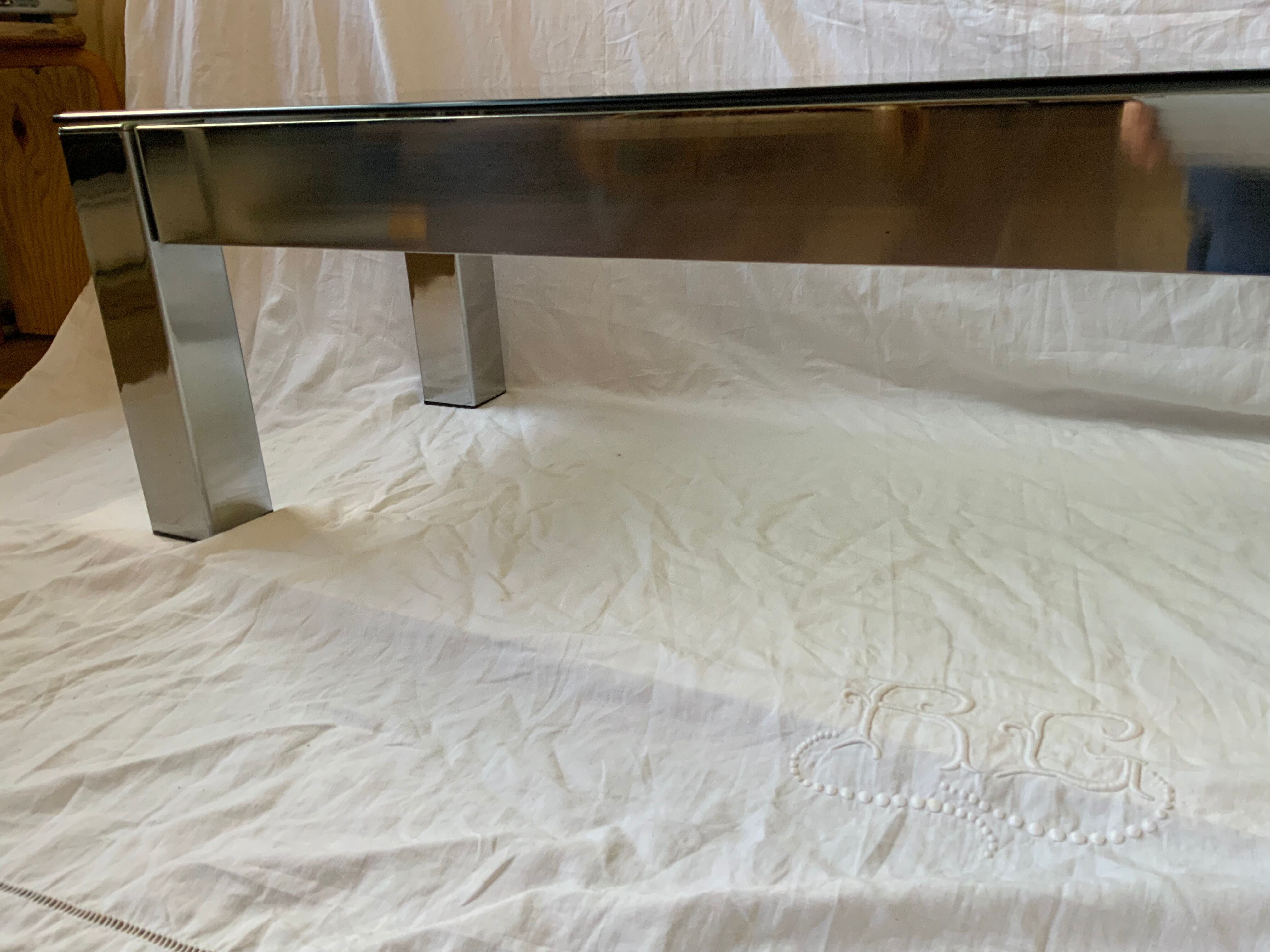 Vintage glass coffee table