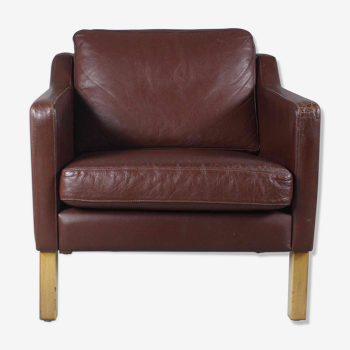 Danish classic brown leather chair