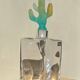 Daum cactus Hilton Mc Connico crystal whiskey decanter