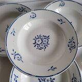 4 Deep Plates in earthenware Moulin des Loups & Hamage model Lucien