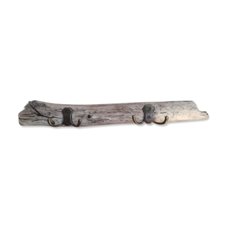 Towel rack driftwood tea towels 2 Metal hooks dp 1022109
