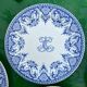 6 assiettes Gien série monogramme « 2nd choix »