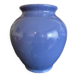Vase en céramique émaillée bleue