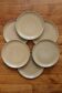 6 vintage stoneware dessert plates
