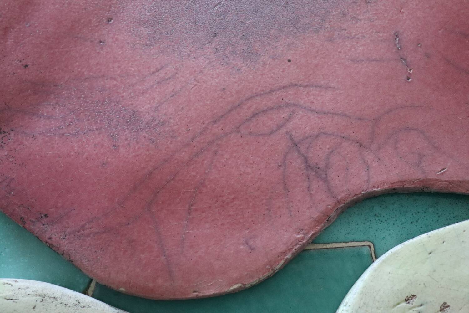 Set of 3 handmade raku ceramic trivets.