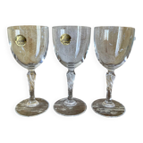 3 verres cristal d’arques