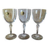 3 crystal glasses of arques