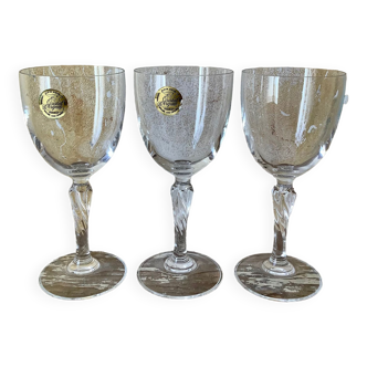 3 crystal glasses of arques