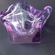 Cendrier en verre de Murano violet 1970
