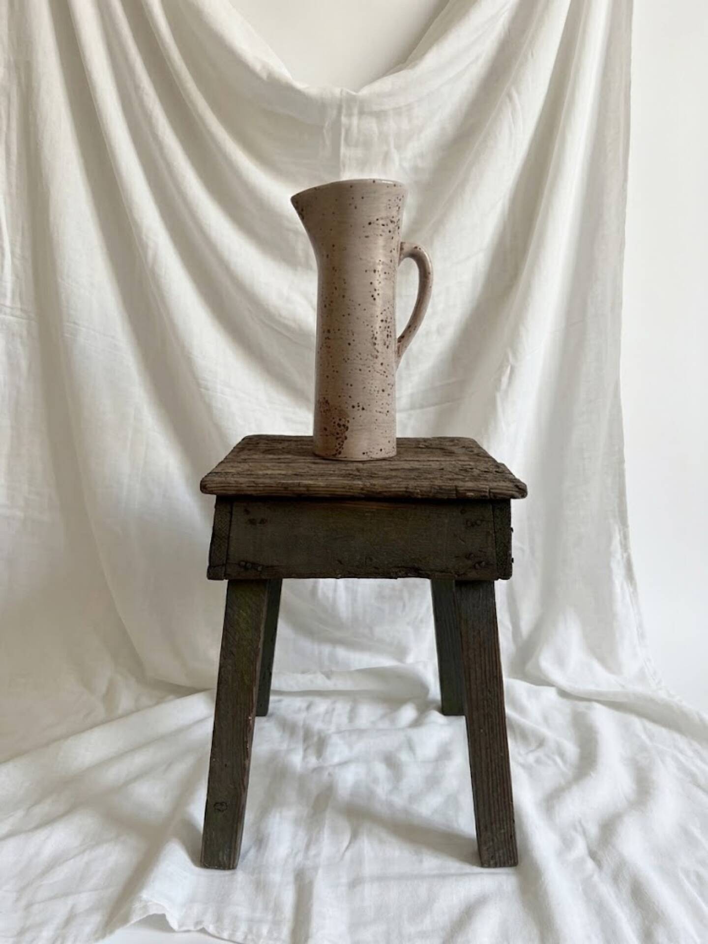 Carafe en céramique mouchetée Gladys, années 70