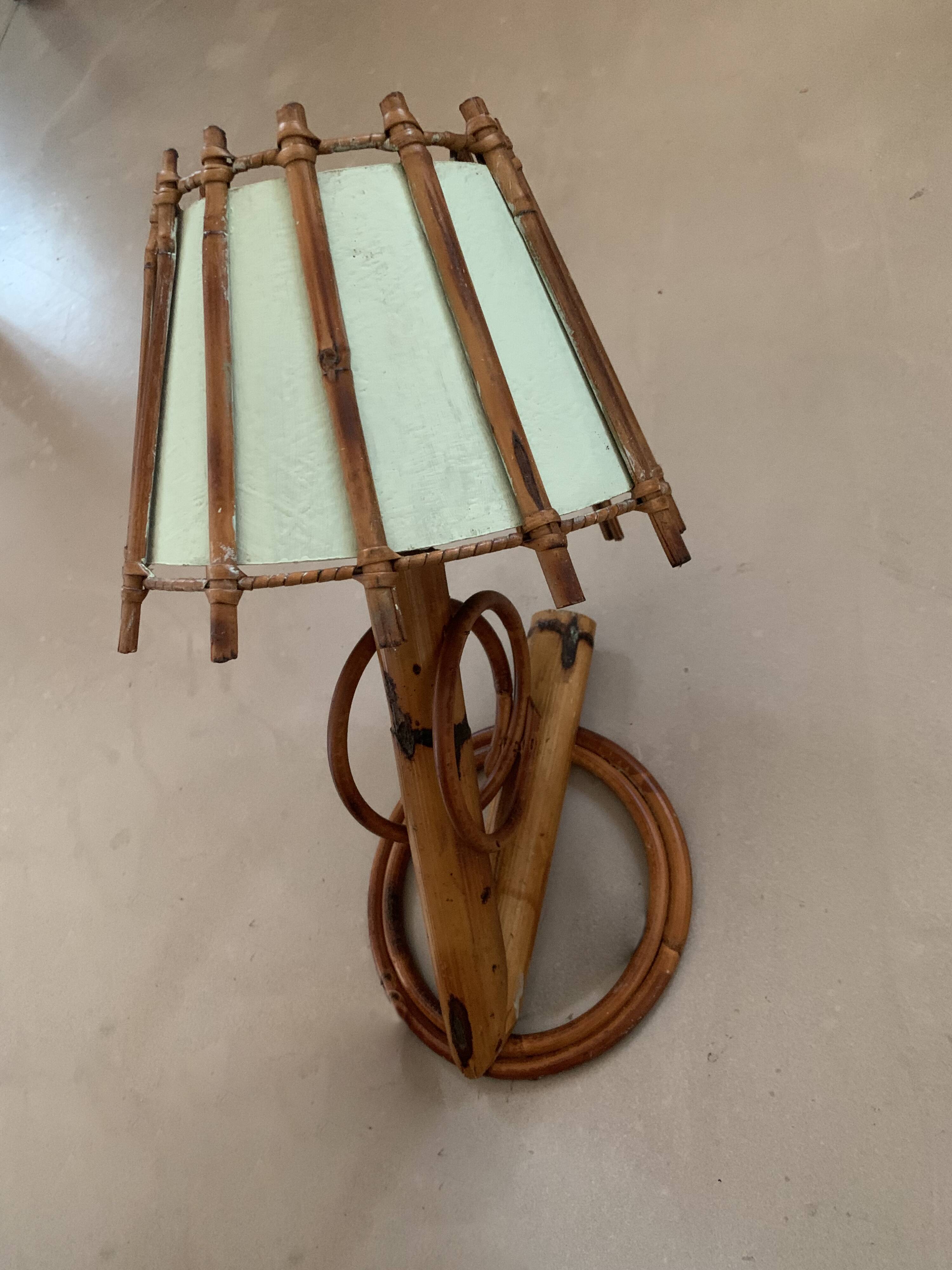 Applique en rotin vintage