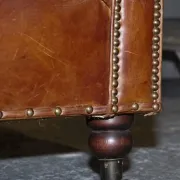 Brown Leather Two-Seater Sofa Balural in the Style of Halo and Timothy Oulton