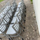 Set of 18 gray bistro chairs