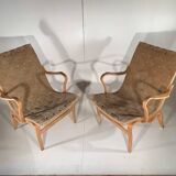 2 Eva model armchair by Bruno Mathsson for Dux (1974)