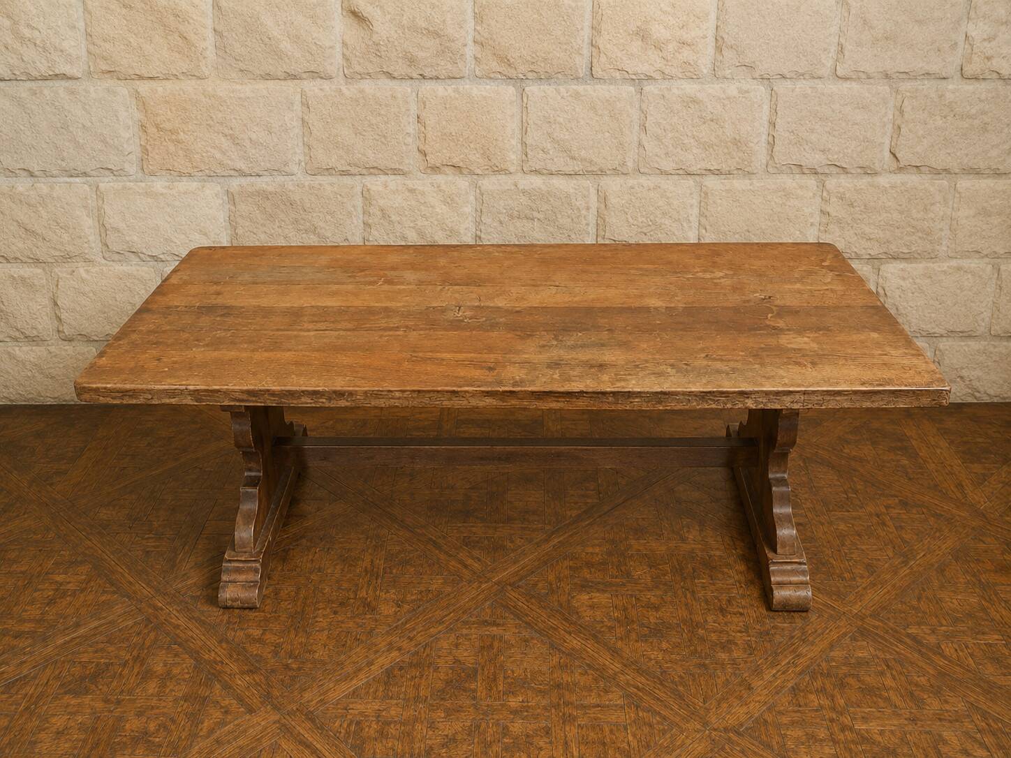 Large farmhouse table in solid oak –