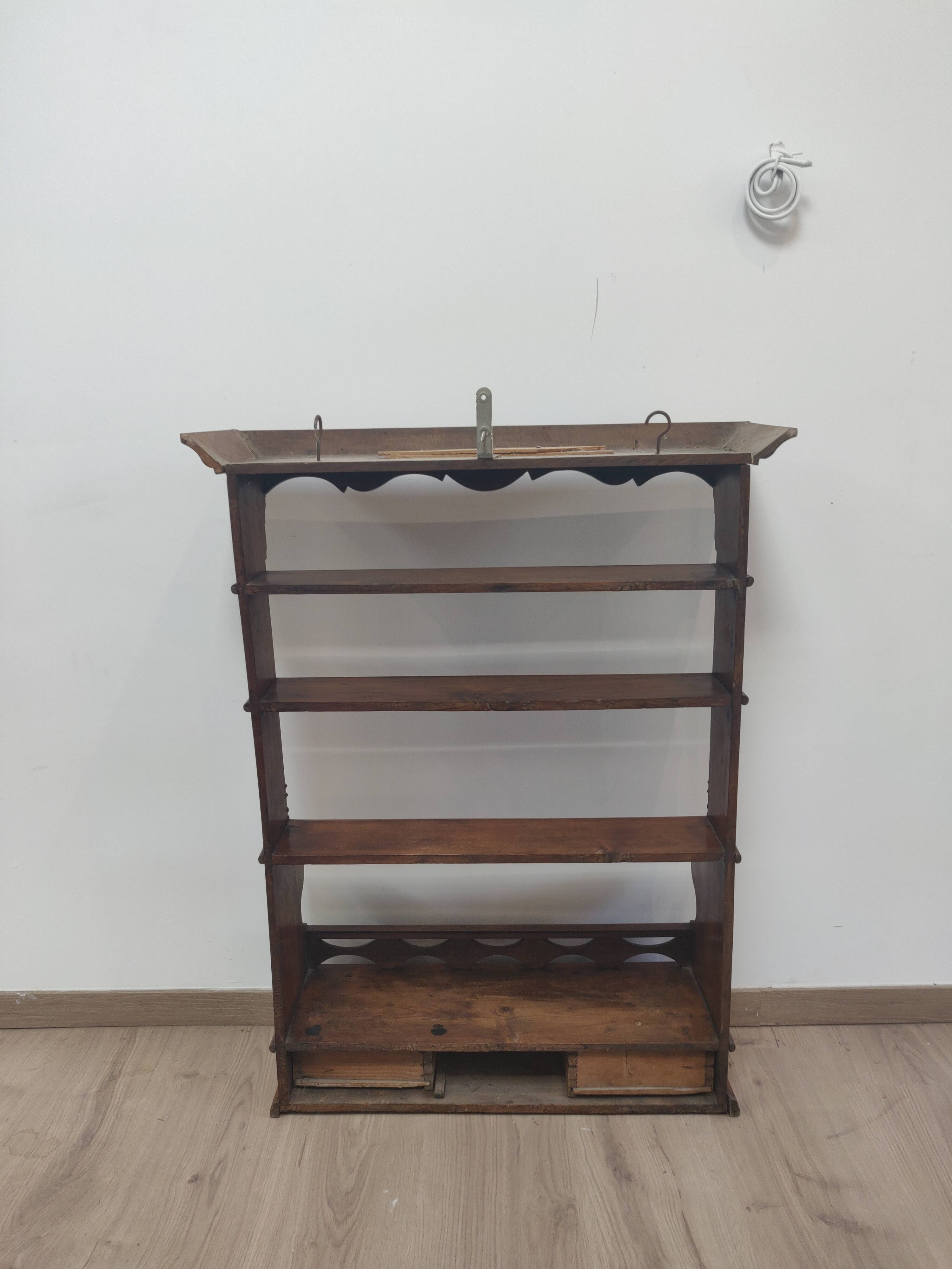 Wall shelf of the nineteenth century carved wood
