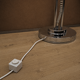Vintage Italian Space Age floor lamp chrome and glass (70s)