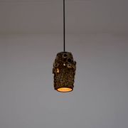 Sculptural ceramic pendant lamps by Bodil Marie Nielsen