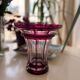 Baccarat vase in dark pink crystal