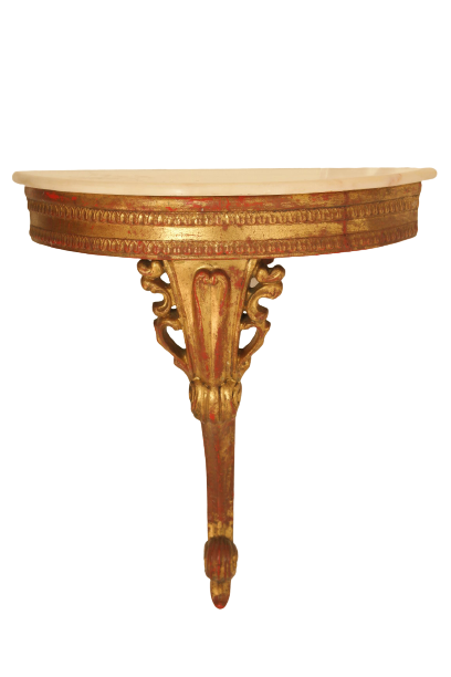 Antique style wall console Italy gilded wood