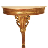 Antique style wall console Italy gilded wood